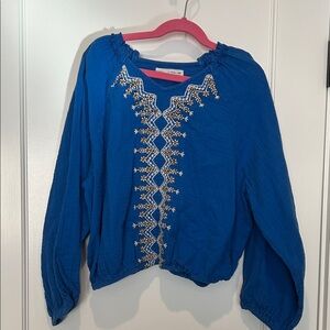 Zara girls blue top